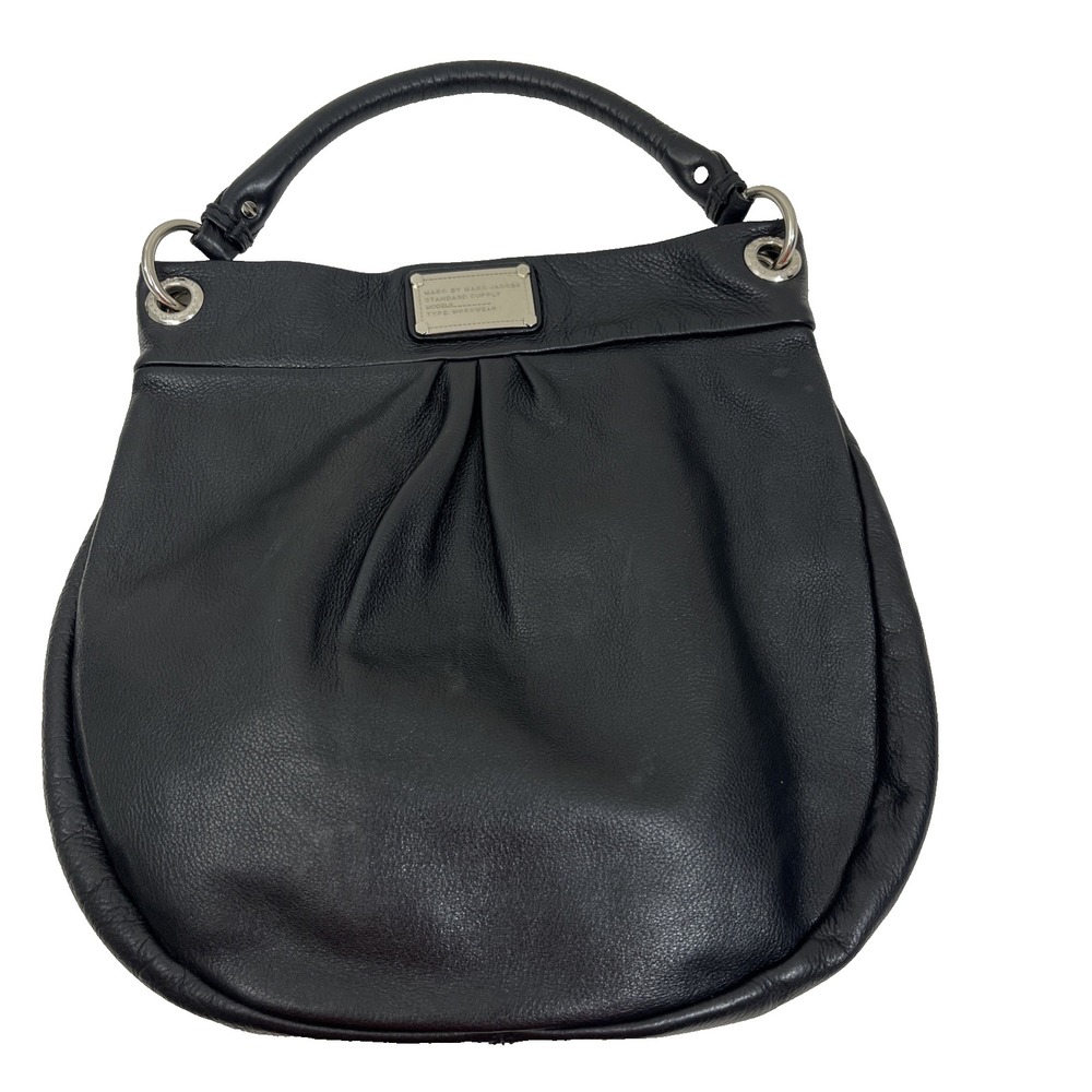 Marc by Marc Jacobs Black Leather Classic Q Hillier Hobo Shoulder Bag